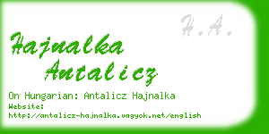 hajnalka antalicz business card